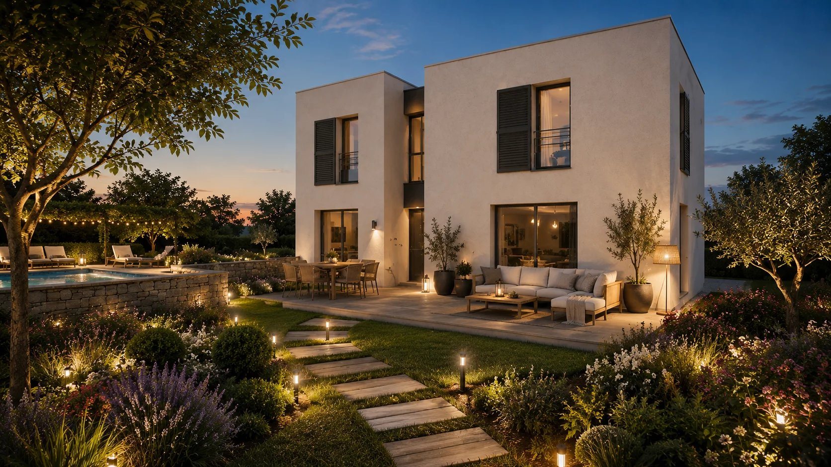 Plot with approved building permit within walking distance of the village of Valbonne. - Vue 2