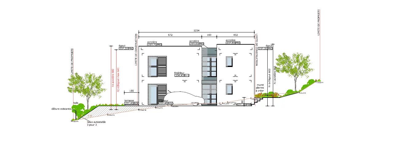 Plot with approved building permit within walking distance of the village of Valbonne. - Vue 3
