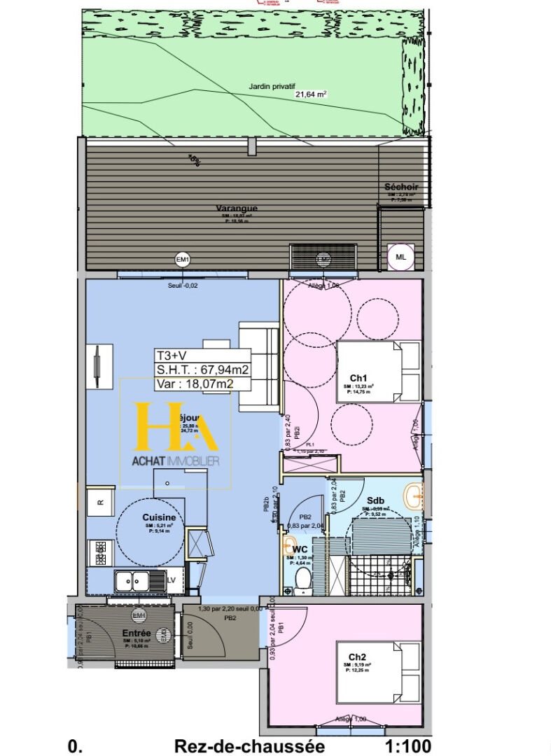 Appartement à vendre, 68m², Saint-Paul