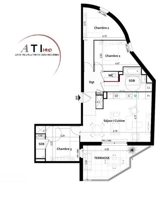 Appartement à vendre, 79m², Fréjus