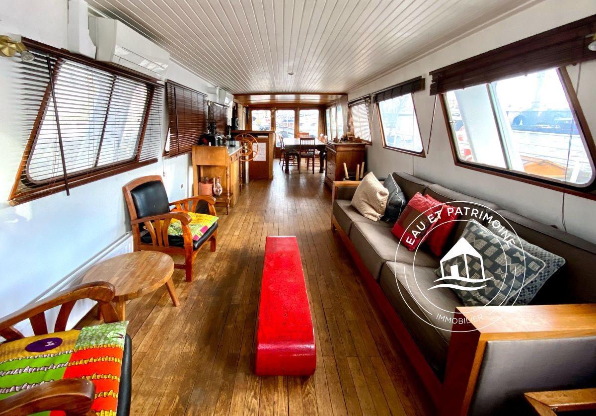 Houseboat with three terraces and Eiffel Tower views 95 sqm Paris - Vue 4