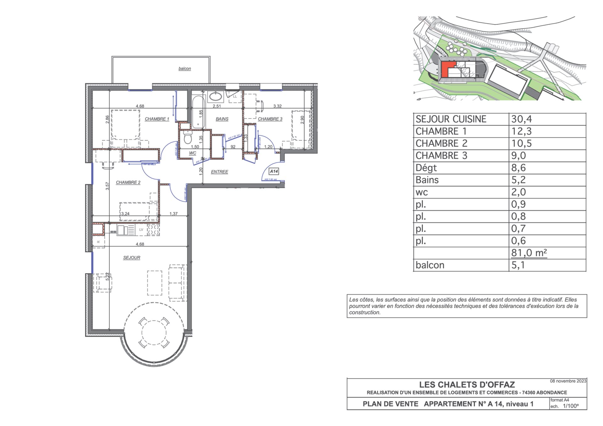Appartement à vendre, 81m², Abondance