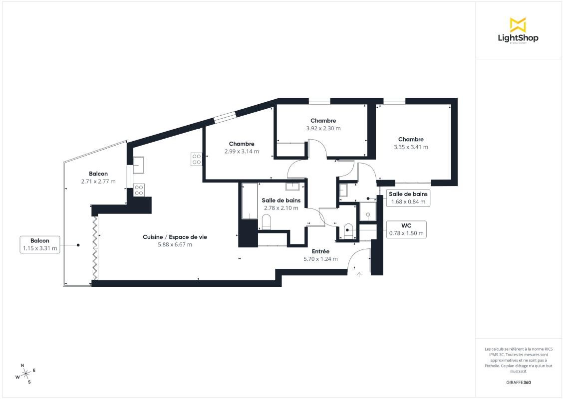 Appartement à vendre, 86m², Nanterre