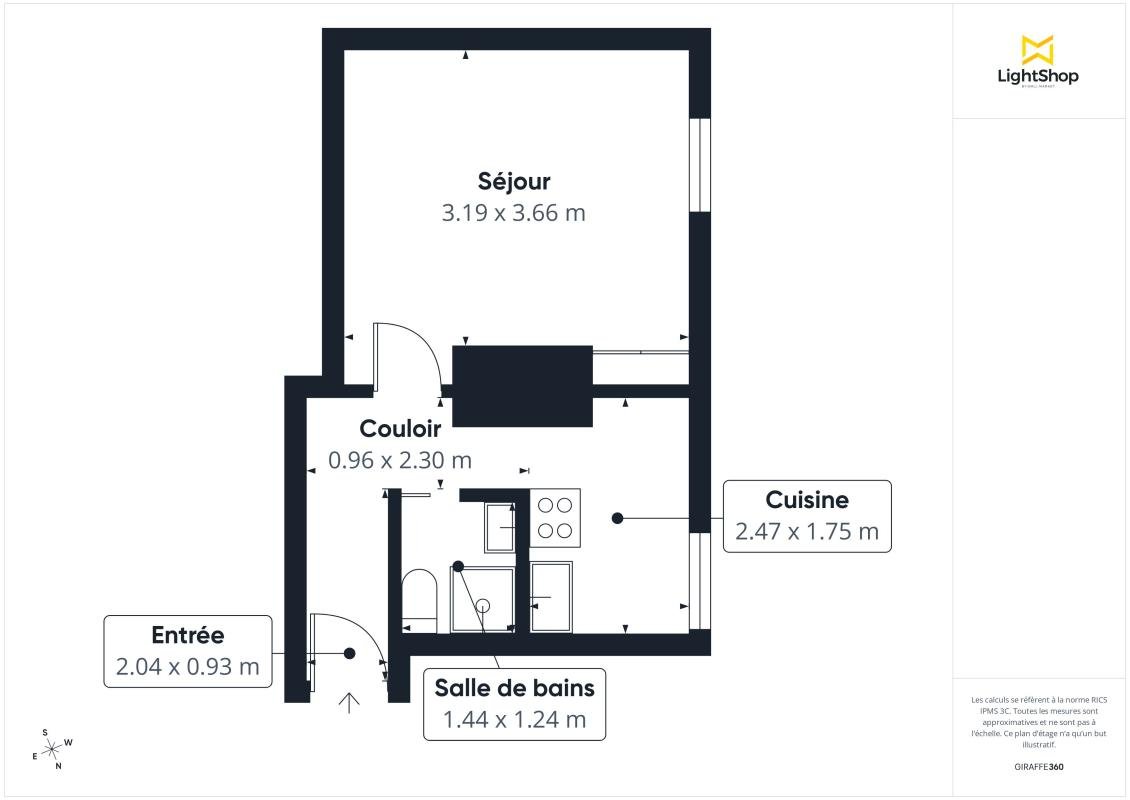 Appartement à vendre, 23m², Paris 13ème