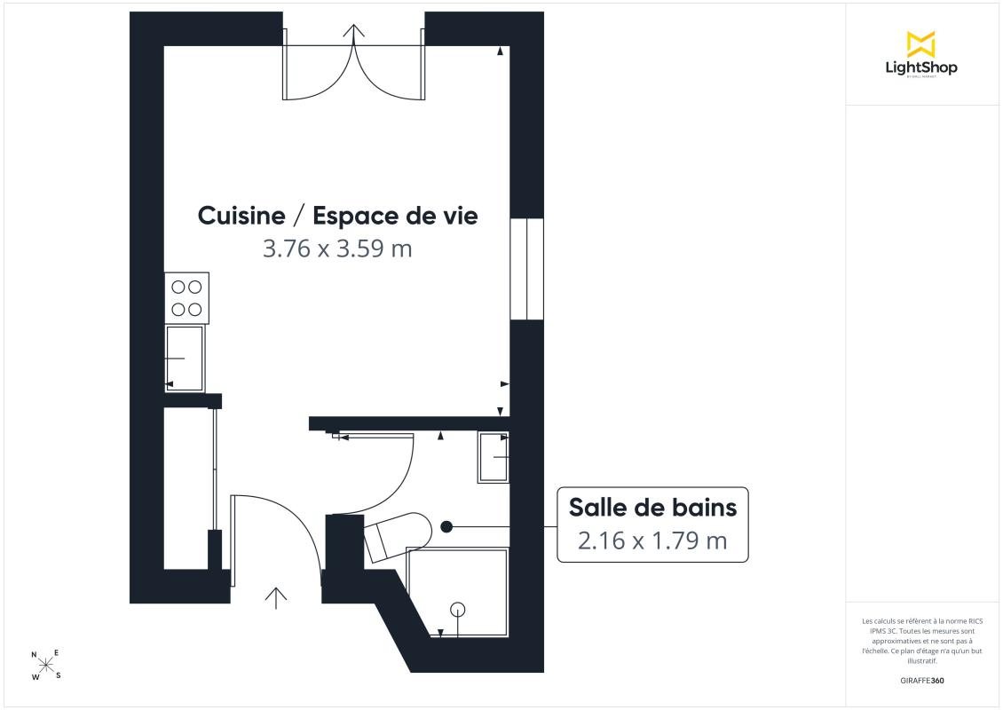 Appartement à vendre, 19m², Levallois-Perret