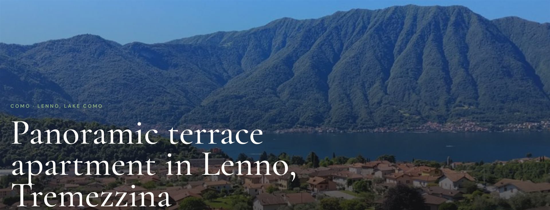 Apartamento con terraza panorámica en Lenno, Tremezzina