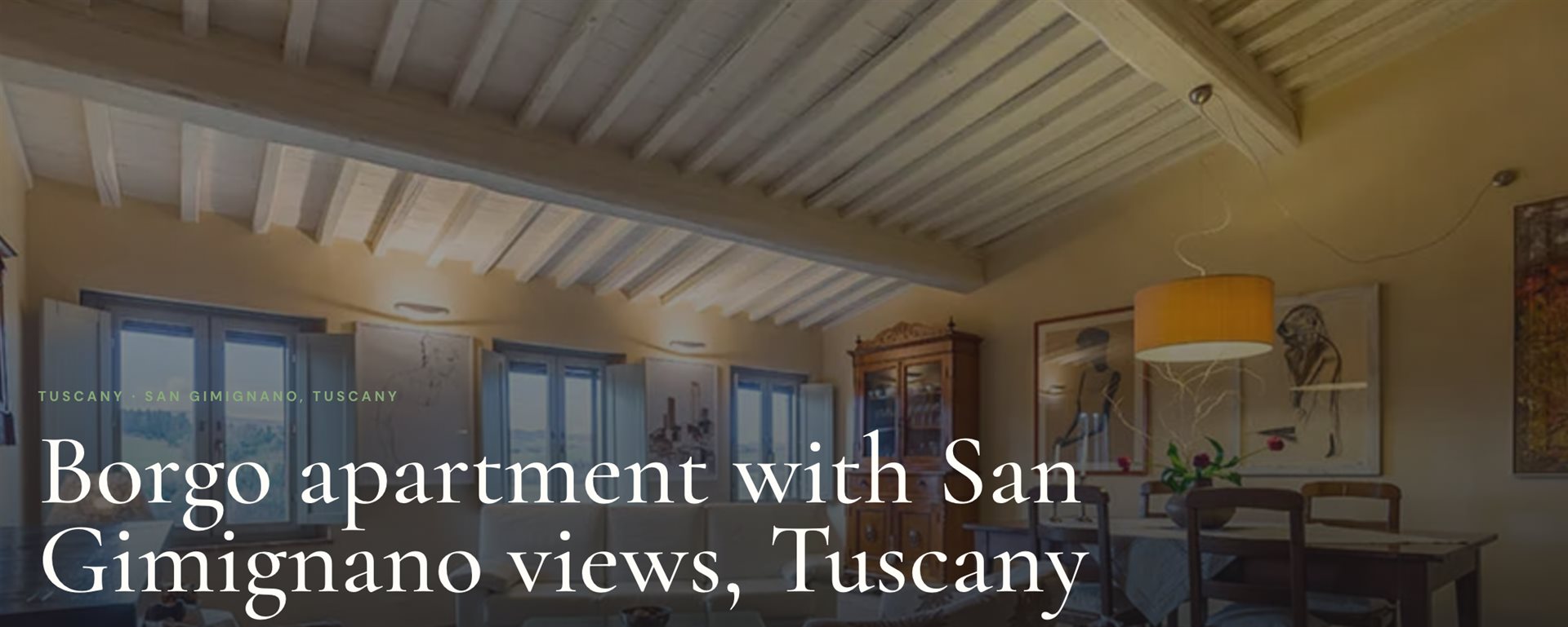 Apartamento Borgo com vistas para San Gimignano, Toscana