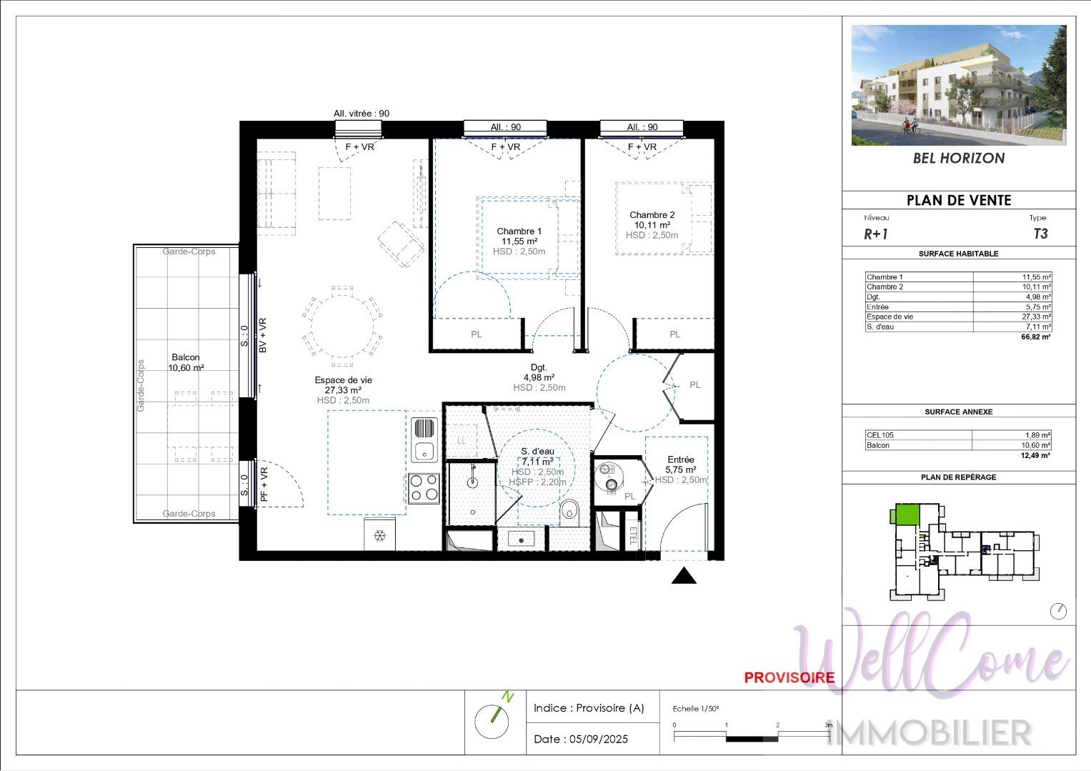 Appartement à vendre, 66m², Challes-les-Eaux