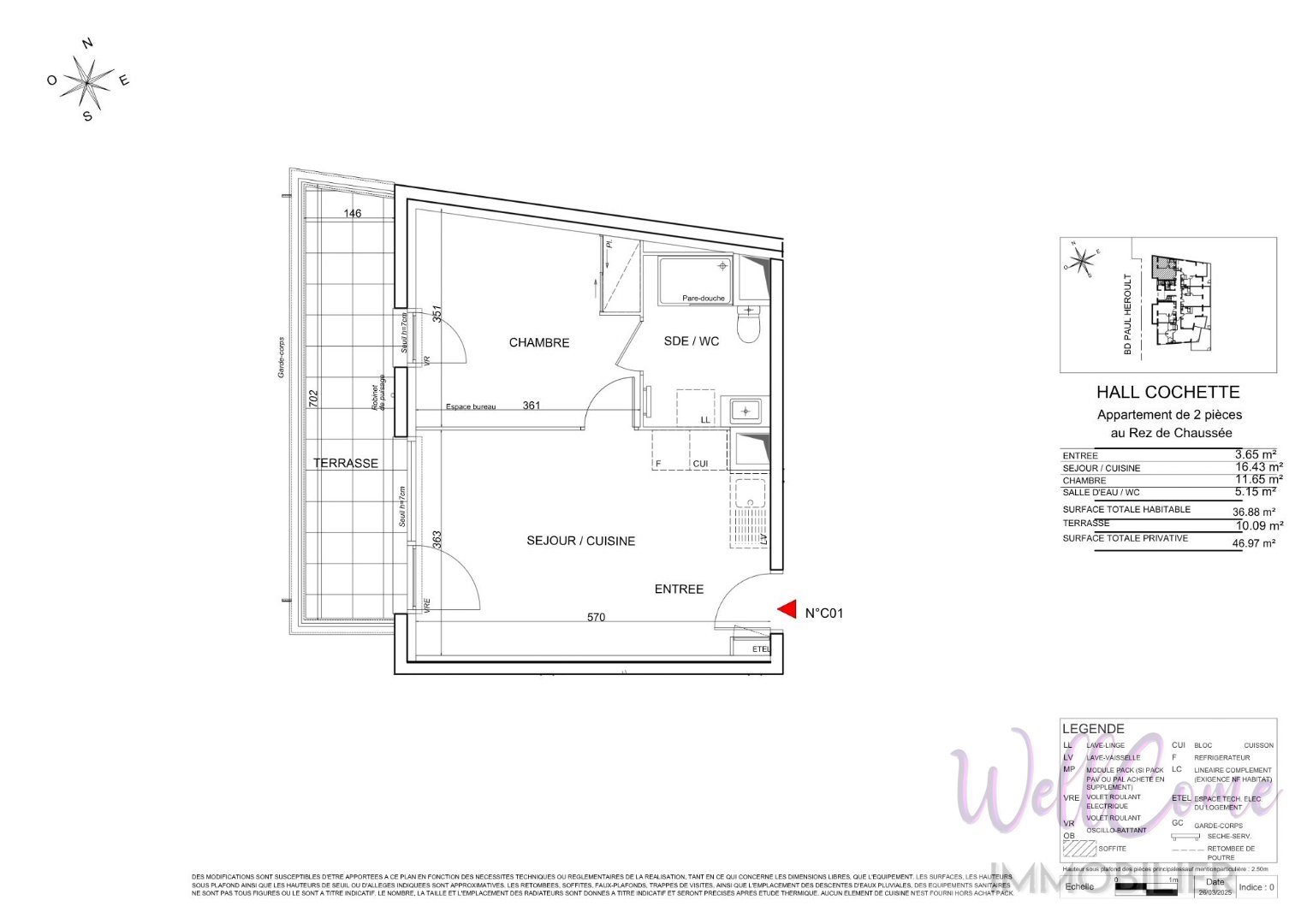 Appartement à vendre, 36m², Cognin