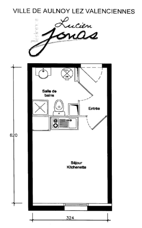 Appartement à vendre, 19m², Aulnoy-lez-Valenciennes