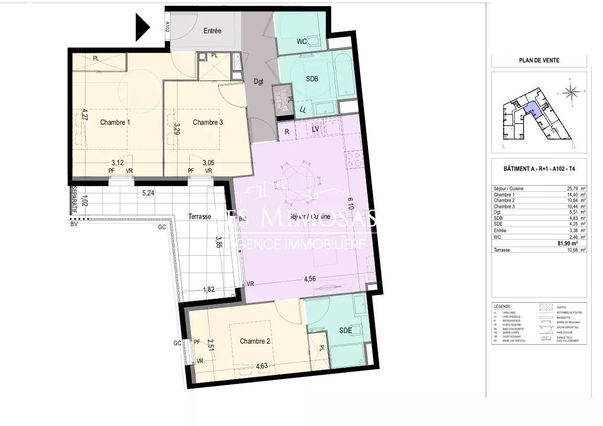 Appartement à vendre, 81m², Fréjus