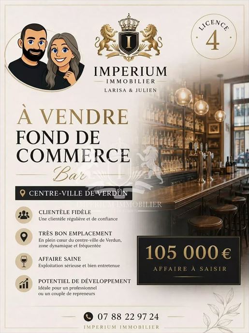 Local commercial 120 m² · à Verdun · 120 m² · 105 000 €