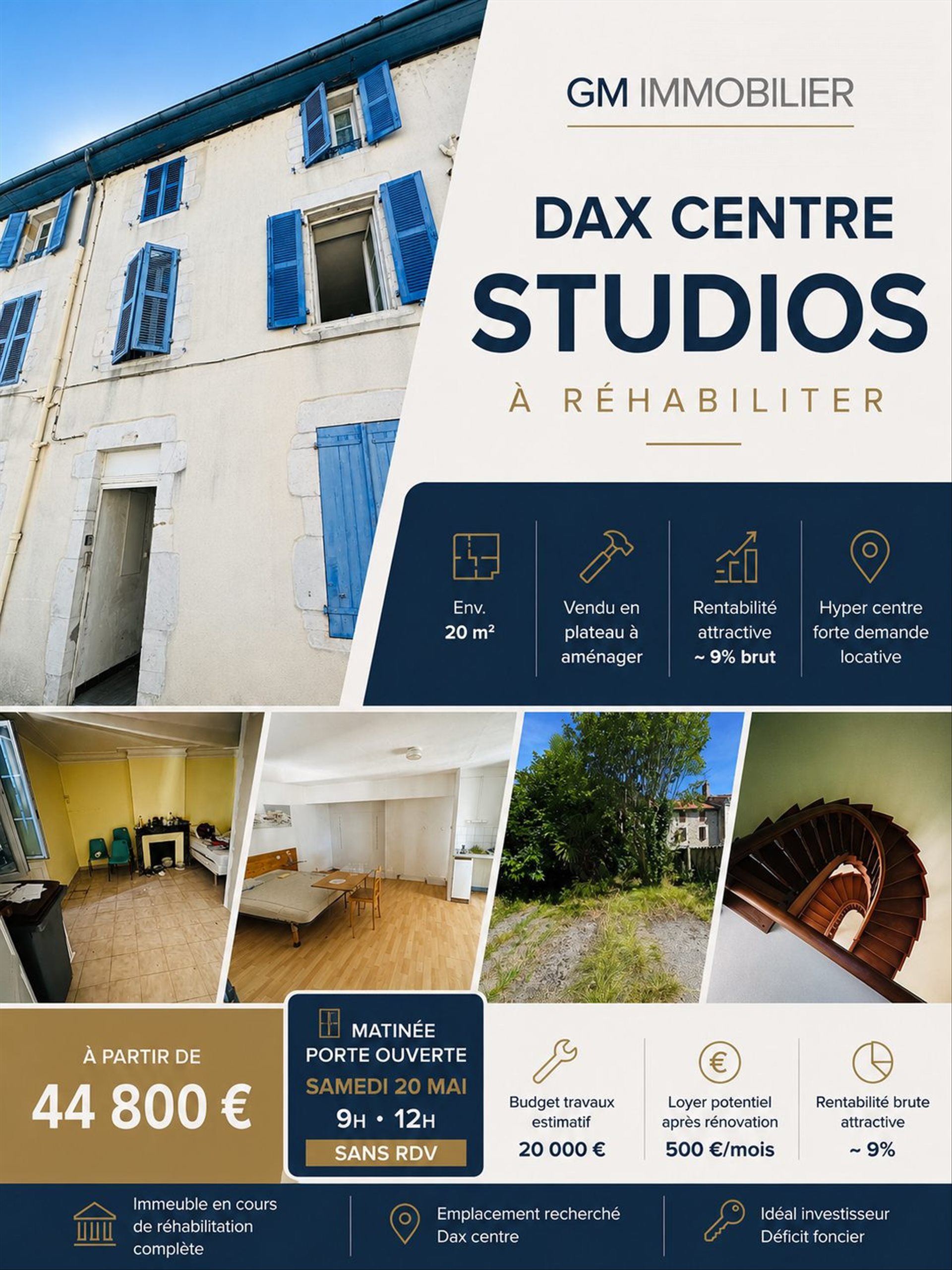 Appartement à vendre, 23m², Dax