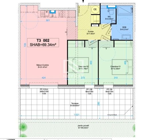 Appartement 3 pièces 69 m² · à Saint-Raphaël · 69 m² · 450 000 €