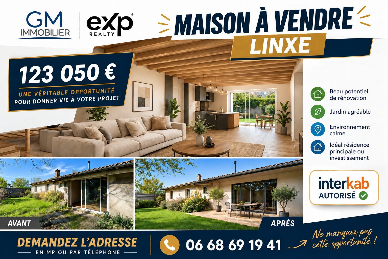 Maison à vendre, 120m², Linxe