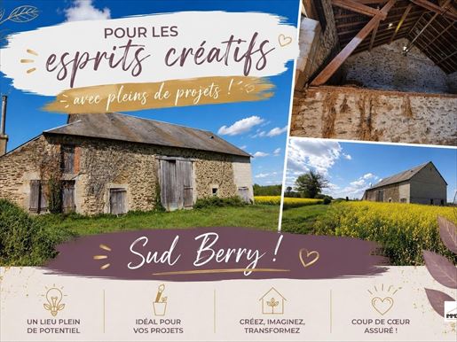 Maison 3 pièces 200 m² · à Sazeray · 200 m² · 44 000 €