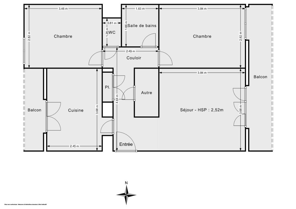 Appartement à vendre, 58m², Besançon