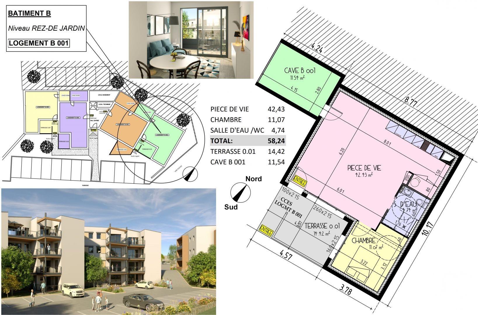 Appartement à vendre, 58m², Les Herbiers