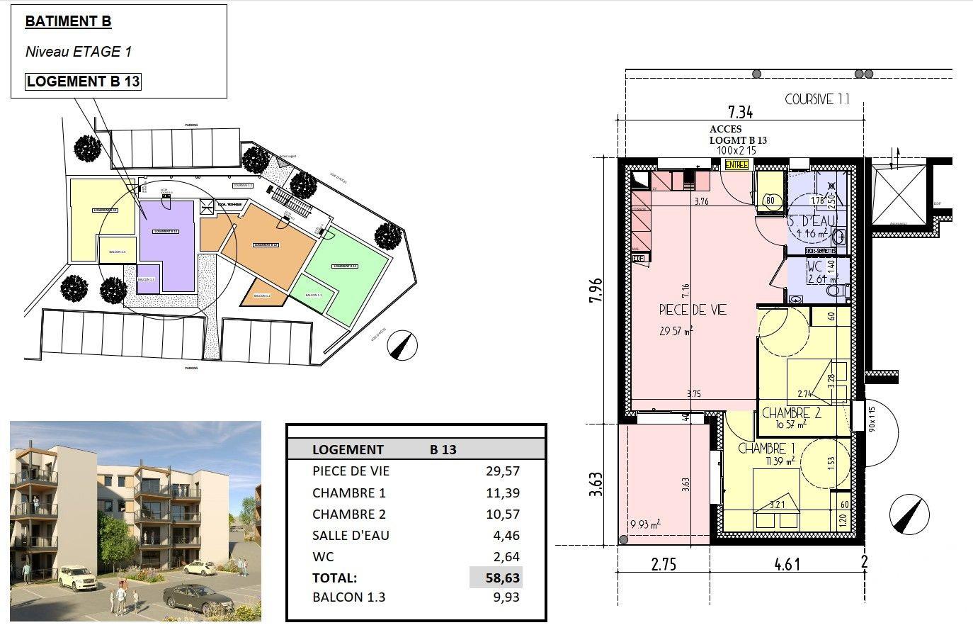 Appartement à vendre, 58m², Les Herbiers