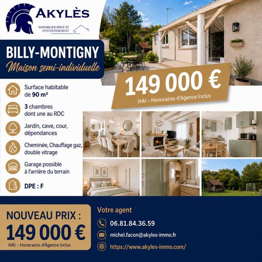 Maison 5 pièces 90 m² · à Billy-Montigny · 90 m² · 149 000 €