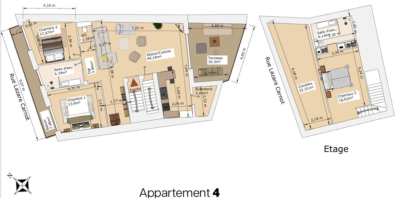 Appartement à vendre, 111m², Sète