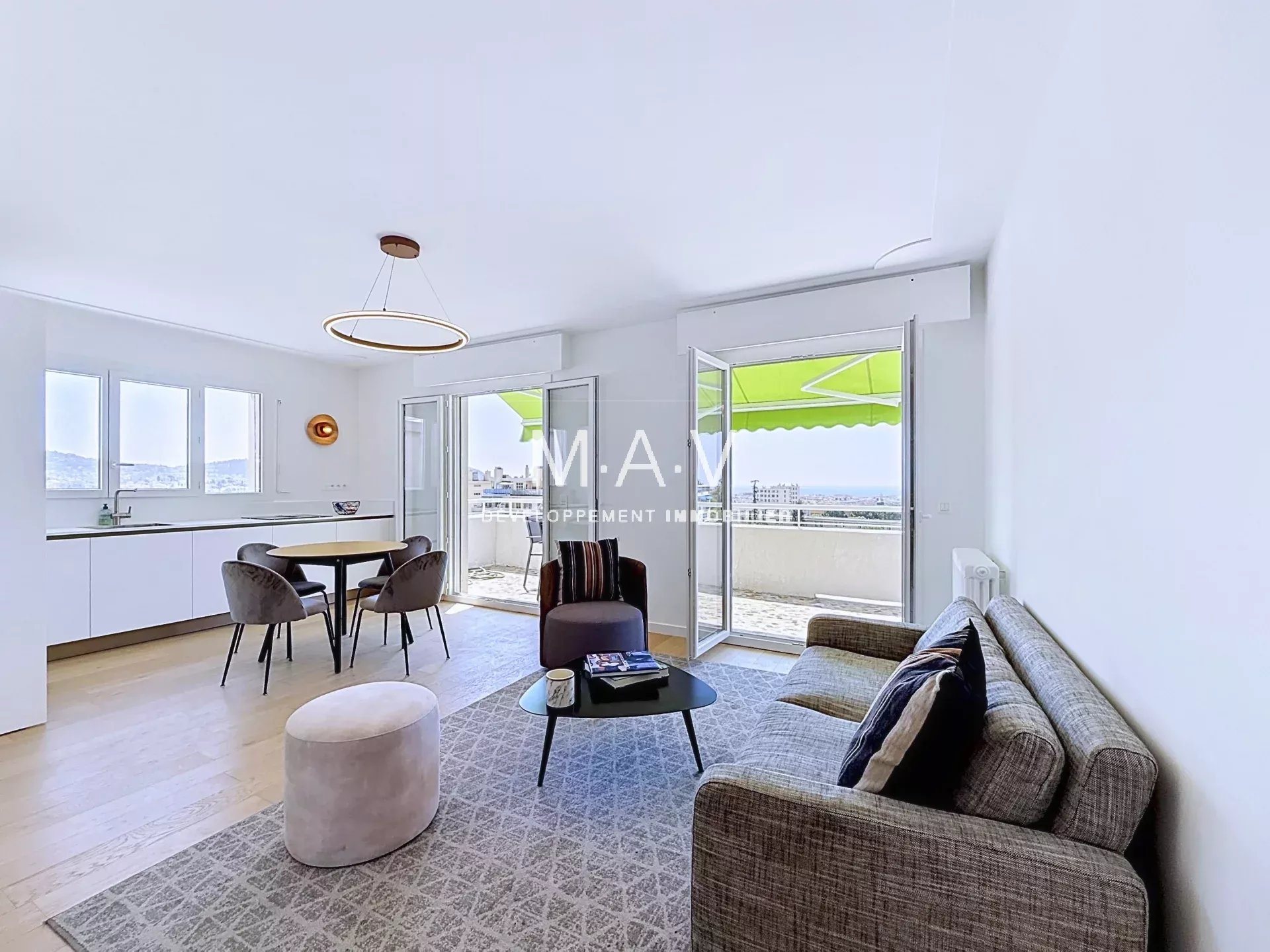 Nice / Parc Impérial Apartment 4 Rooms Renovated Top Floor Terraces Unobstructed Sea View - Vue 3