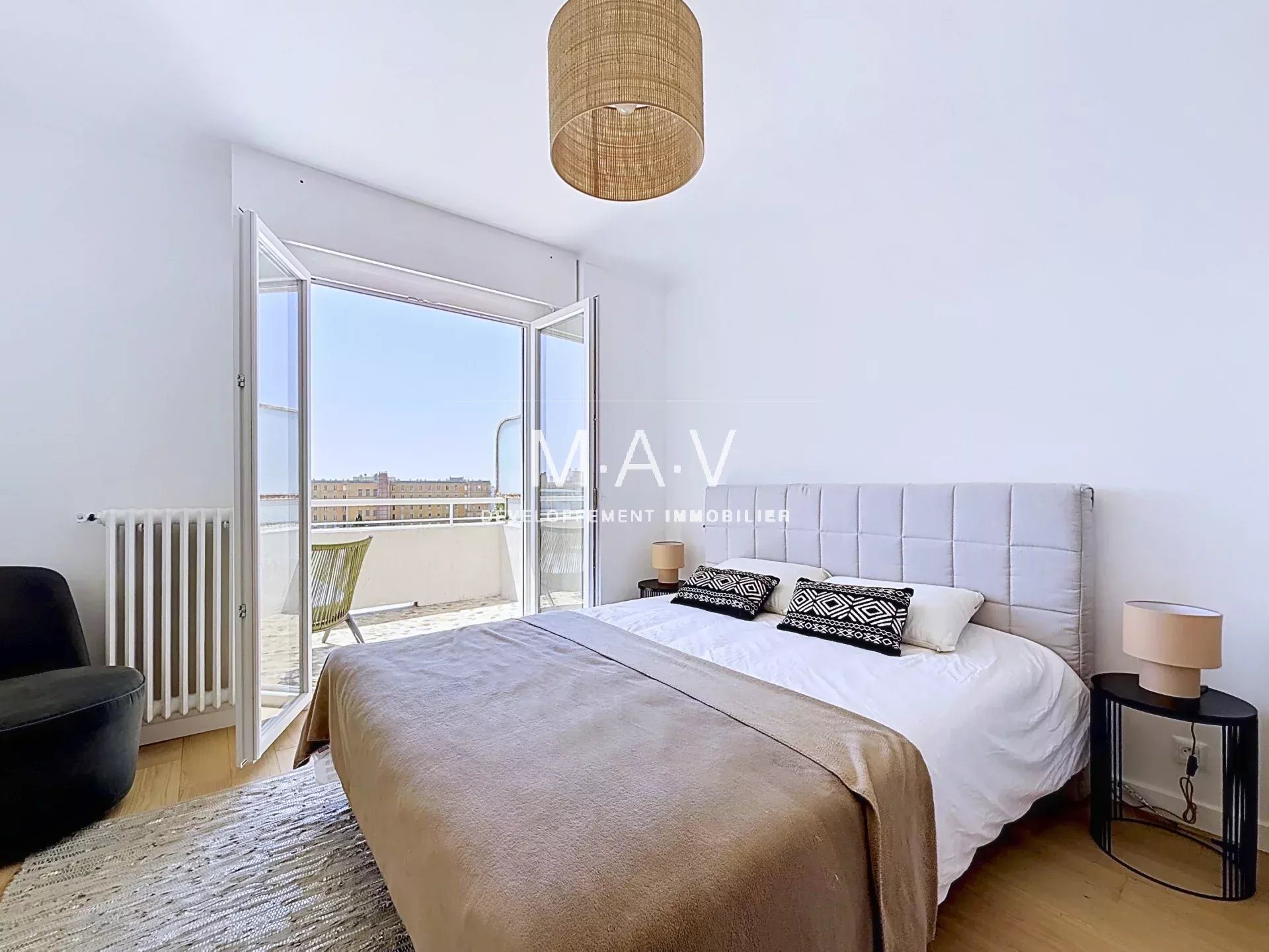 Nice / Parc Impérial Apartment 4 Rooms Renovated Top Floor Terraces Unobstructed Sea View - Plus