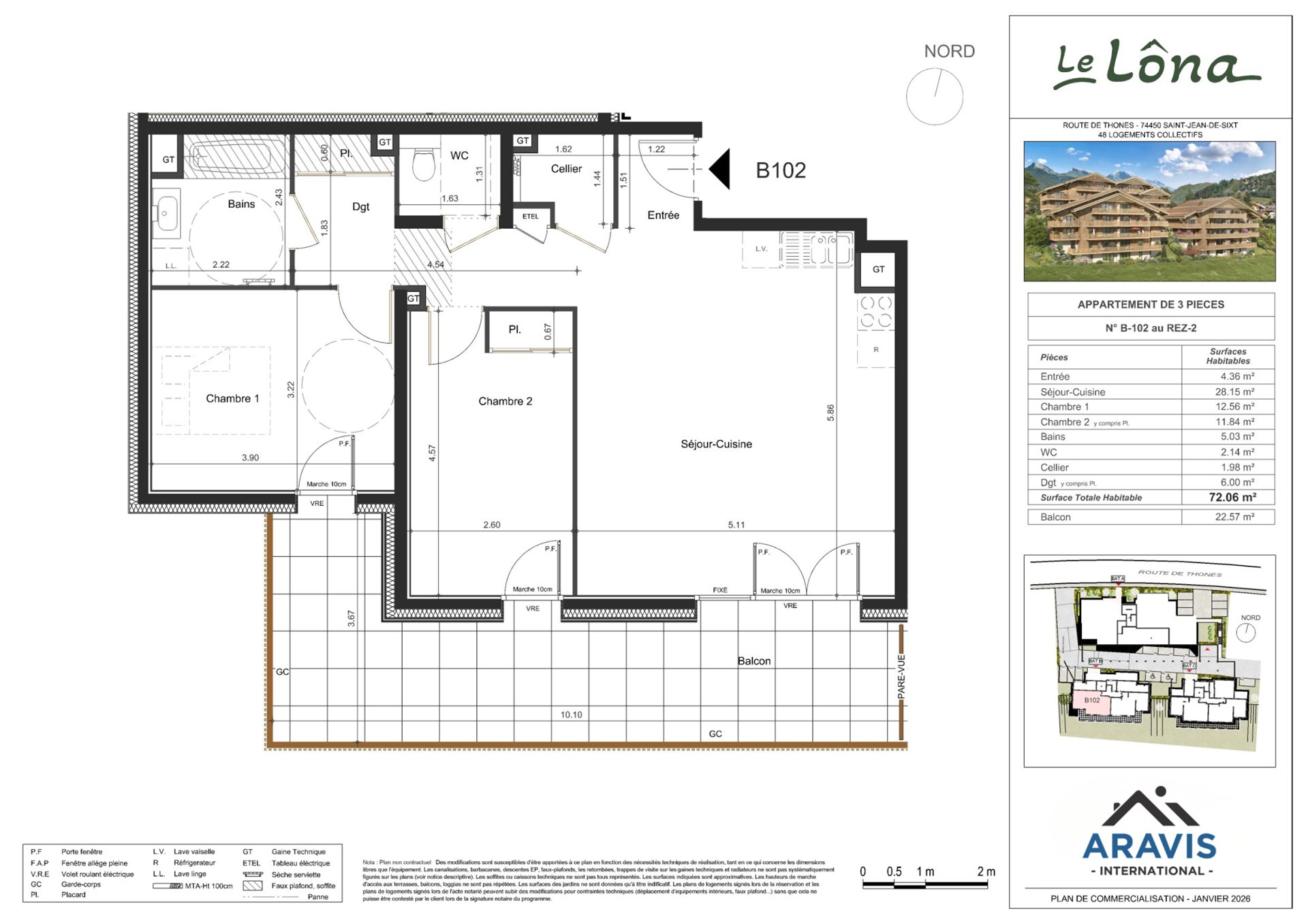 Appartement à vendre, 72m², Saint-Jean-de-Sixt