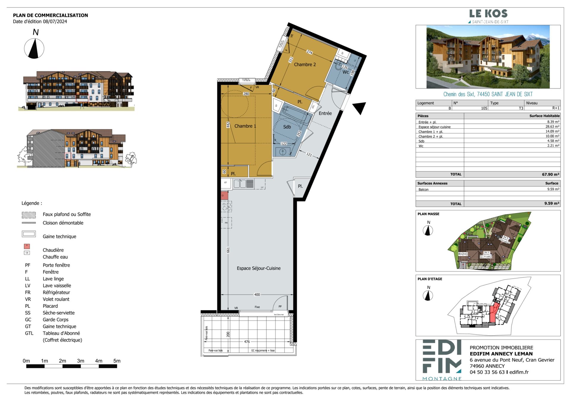 Appartement à vendre, 67m², Saint-Jean-de-Sixt