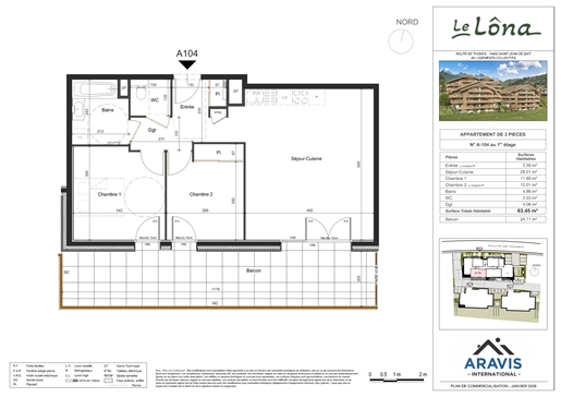 Appartement 3 pièces 63 m² · à Saint-Jean-de-Sixt · 63 m² · 320 000 €