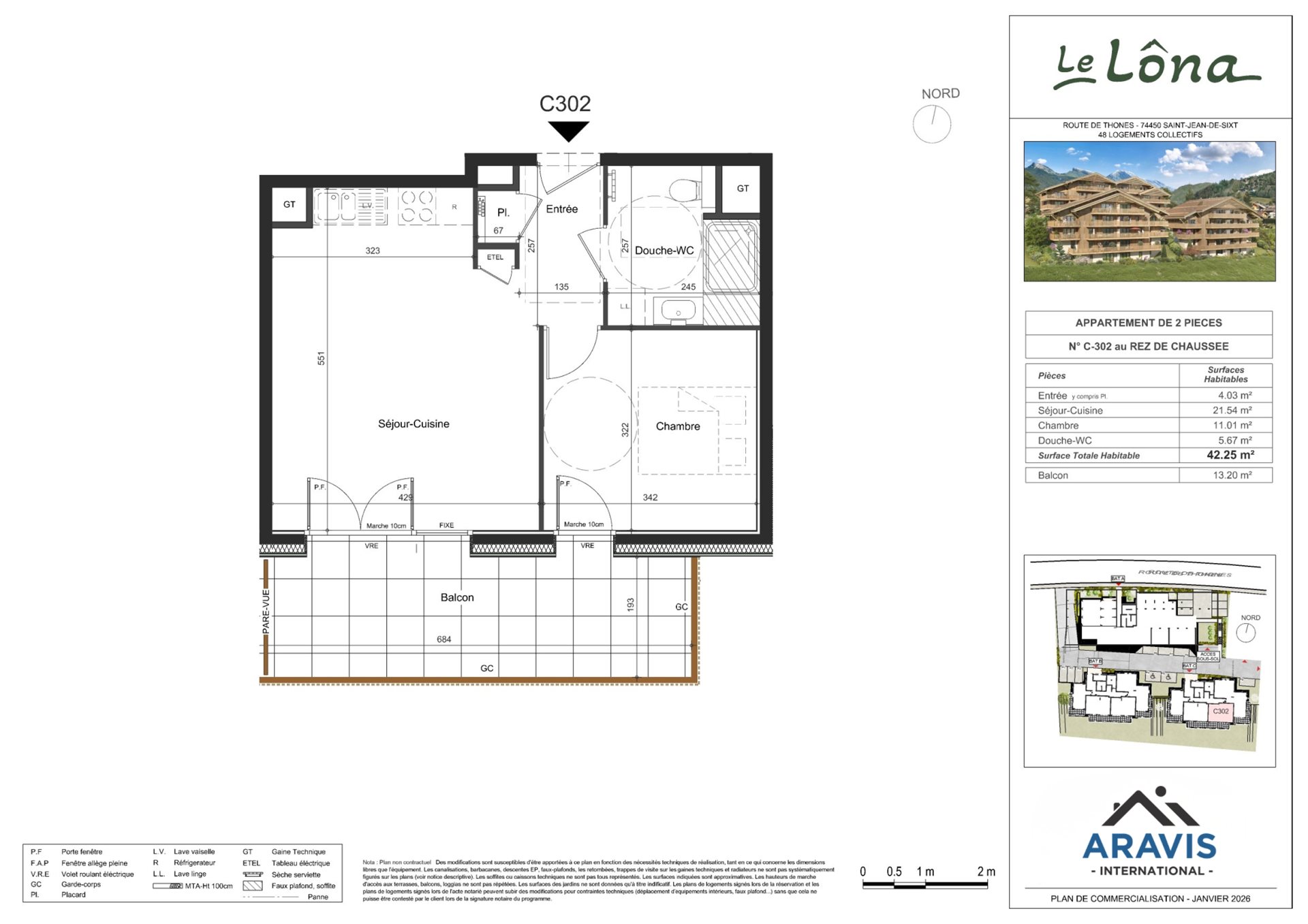 Appartement à vendre, 42m², Saint-Jean-de-Sixt