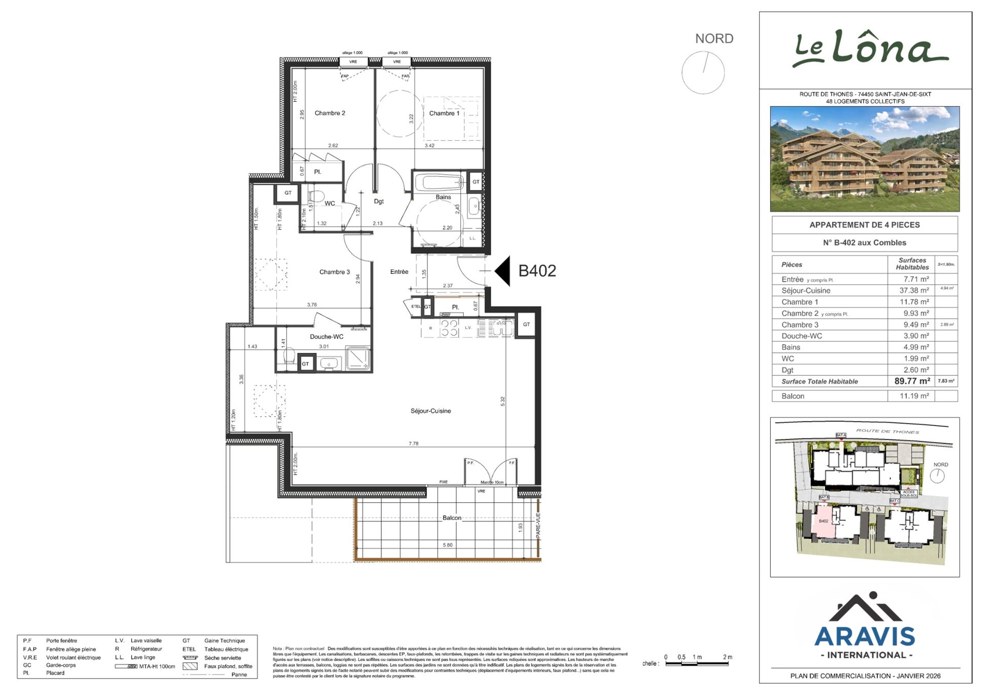 Appartement à vendre, 89m², Saint-Jean-de-Sixt