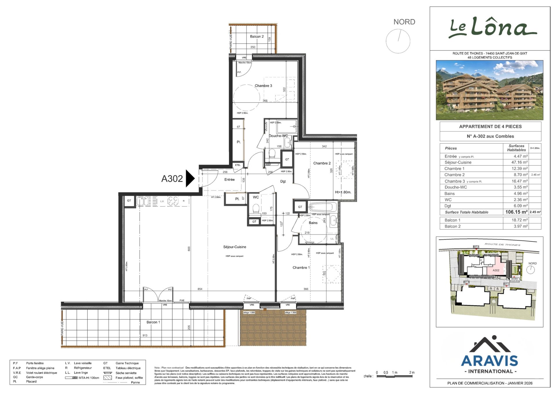 Appartement à vendre, 106m², Saint-Jean-de-Sixt