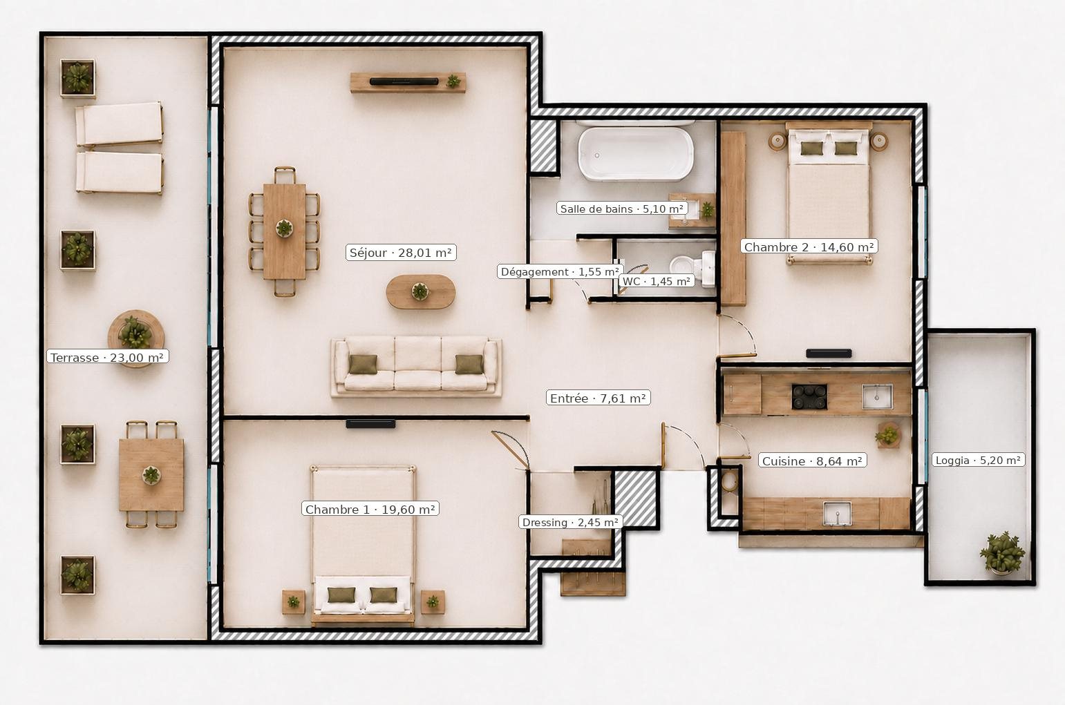 Appartement à vendre, 95m², Le Cannet