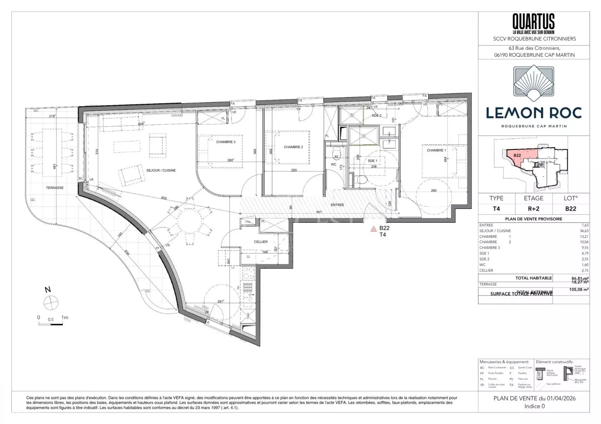 Appartement à vendre, 86m², Roquebrune-Cap-Martin
