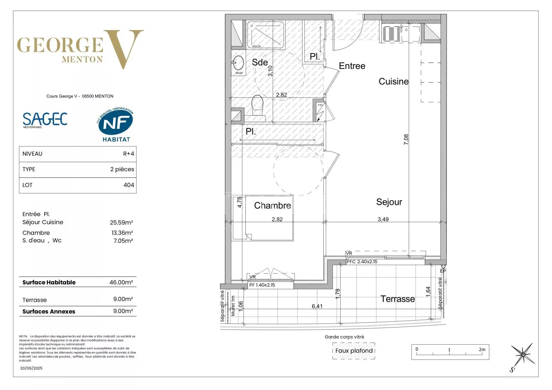Appartement à vendre, 46m², Menton