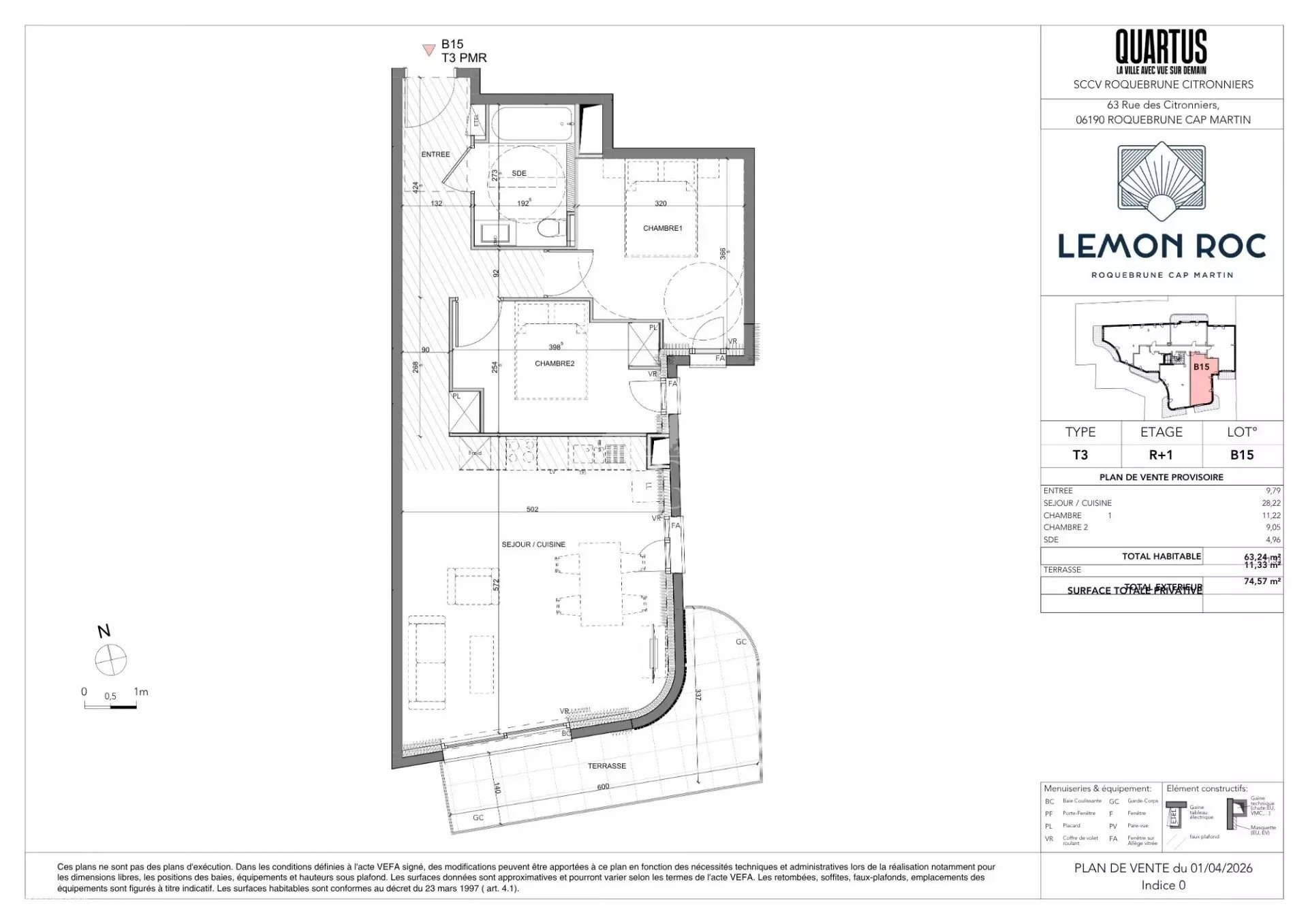 Appartement à vendre, 63m², Roquebrune-Cap-Martin