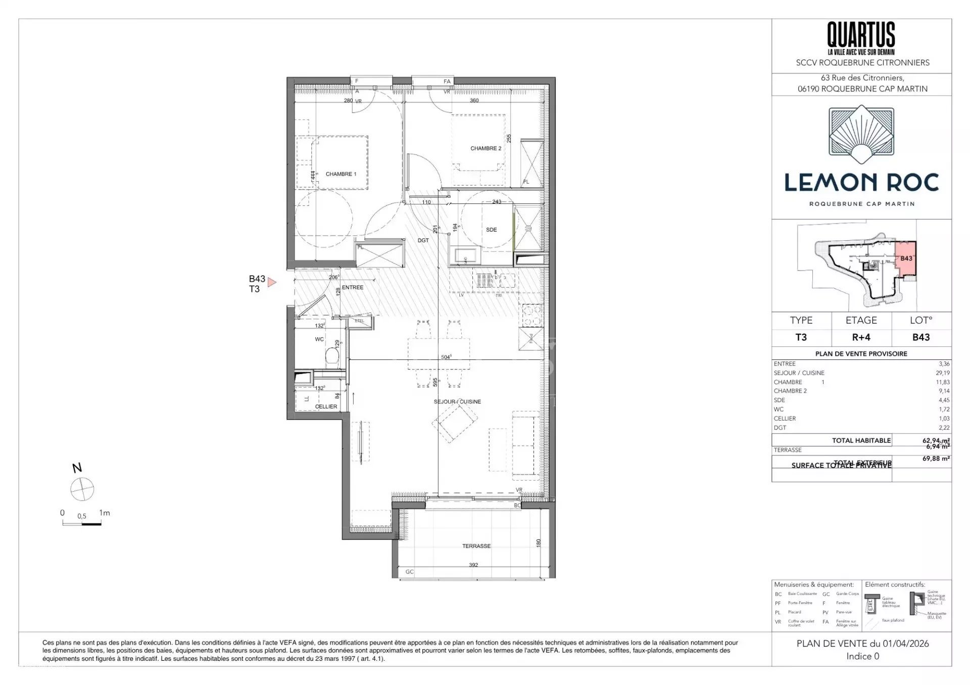 Appartement à vendre, 62m², Roquebrune-Cap-Martin