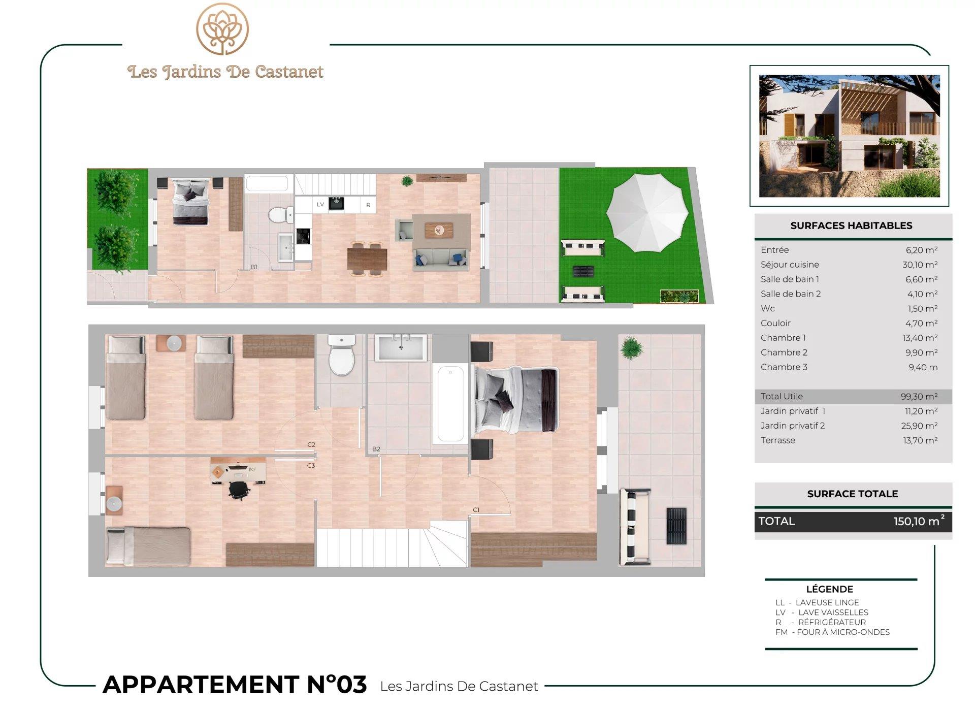 Appartement à vendre, 99m², Nîmes