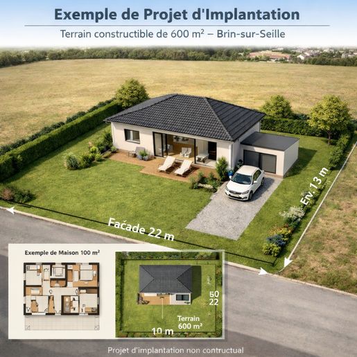 Terrain, terrain 769 m² — Brin-sur-Seille (Meurthe-et-Moselle) · 55 000 €