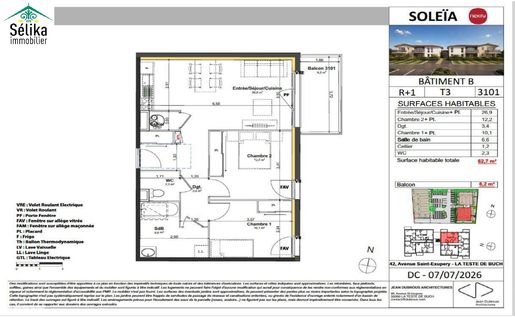 Appartement 3 pièces 63 m² · à La Teste-de-Buch · 63 m² · 340 000 €