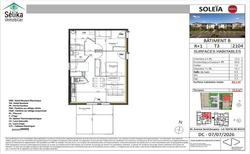 Appartement 3 pièces 62 m² · à La Teste-de-Buch · 62 m² · 345 000 €
