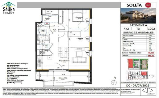 Appartement 3 pièces 65 m² · à La Teste-de-Buch · 65 m² · 355 000 €