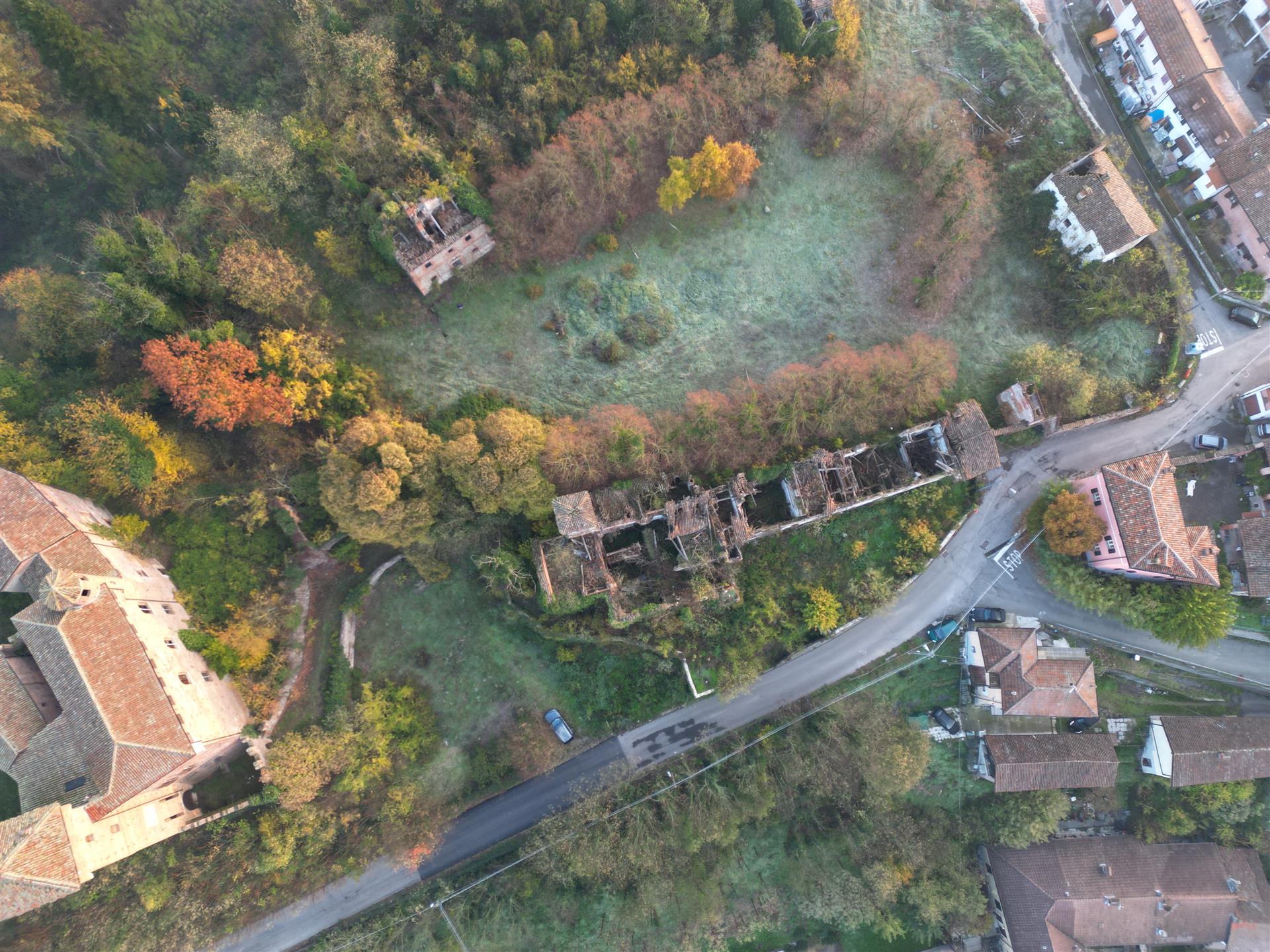 Curtea Castelului Medieval cu Proiect de Dezvoltare Imobiliară