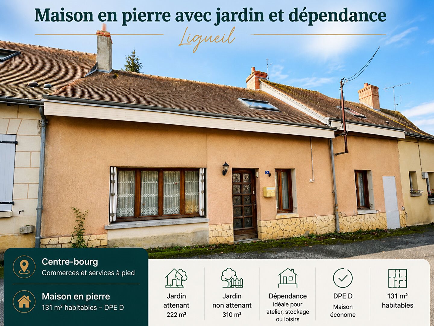 Maison à vendre, 131m², Ligueil