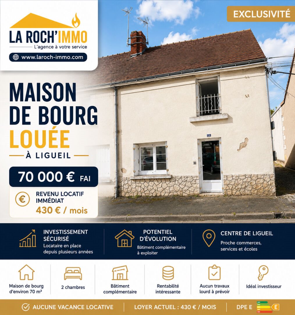 Maison à vendre, 46m², Ligueil