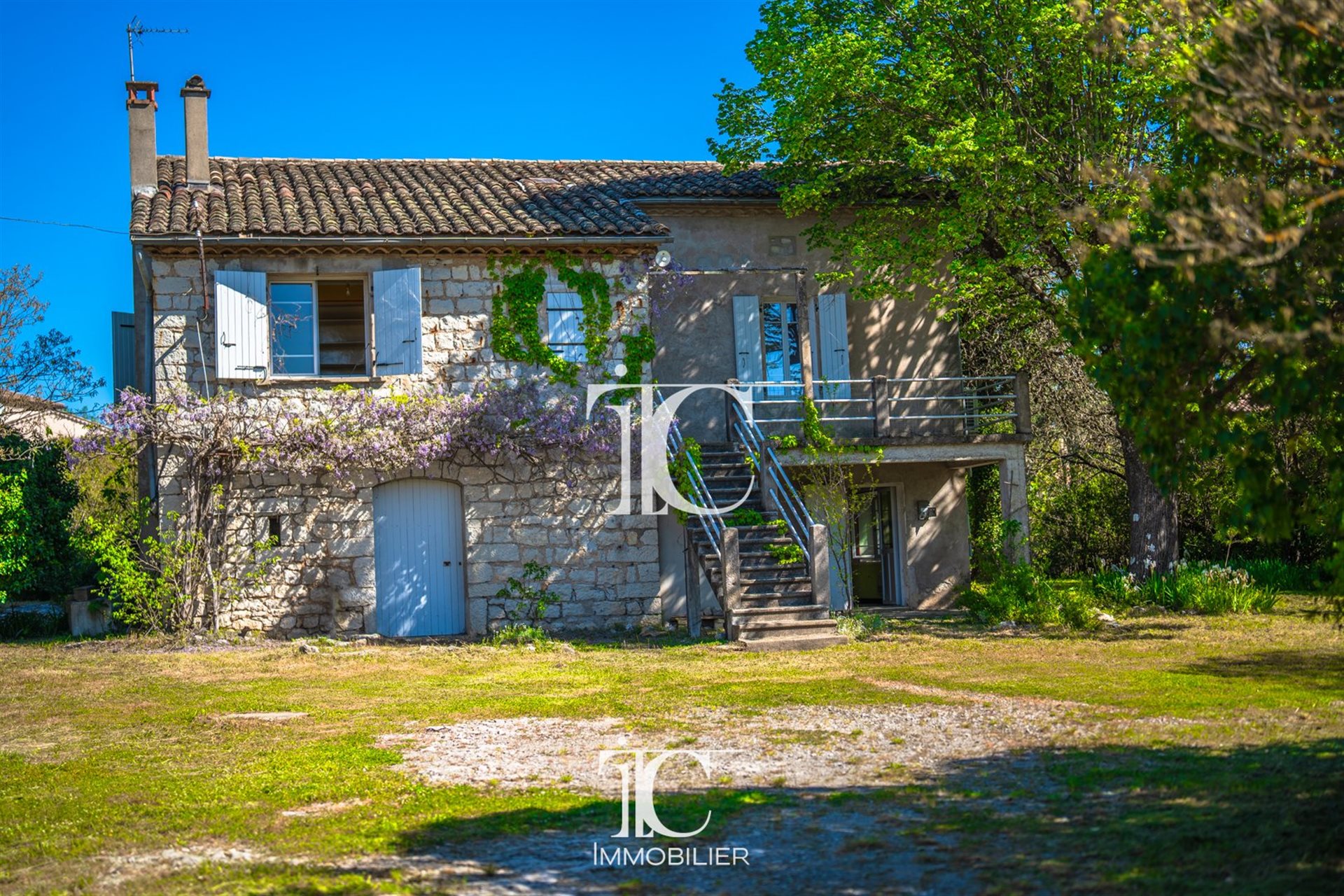 18Th Century Stone Farmhouse for Sale between Les Vans and Banne – 91 sqm living space on...