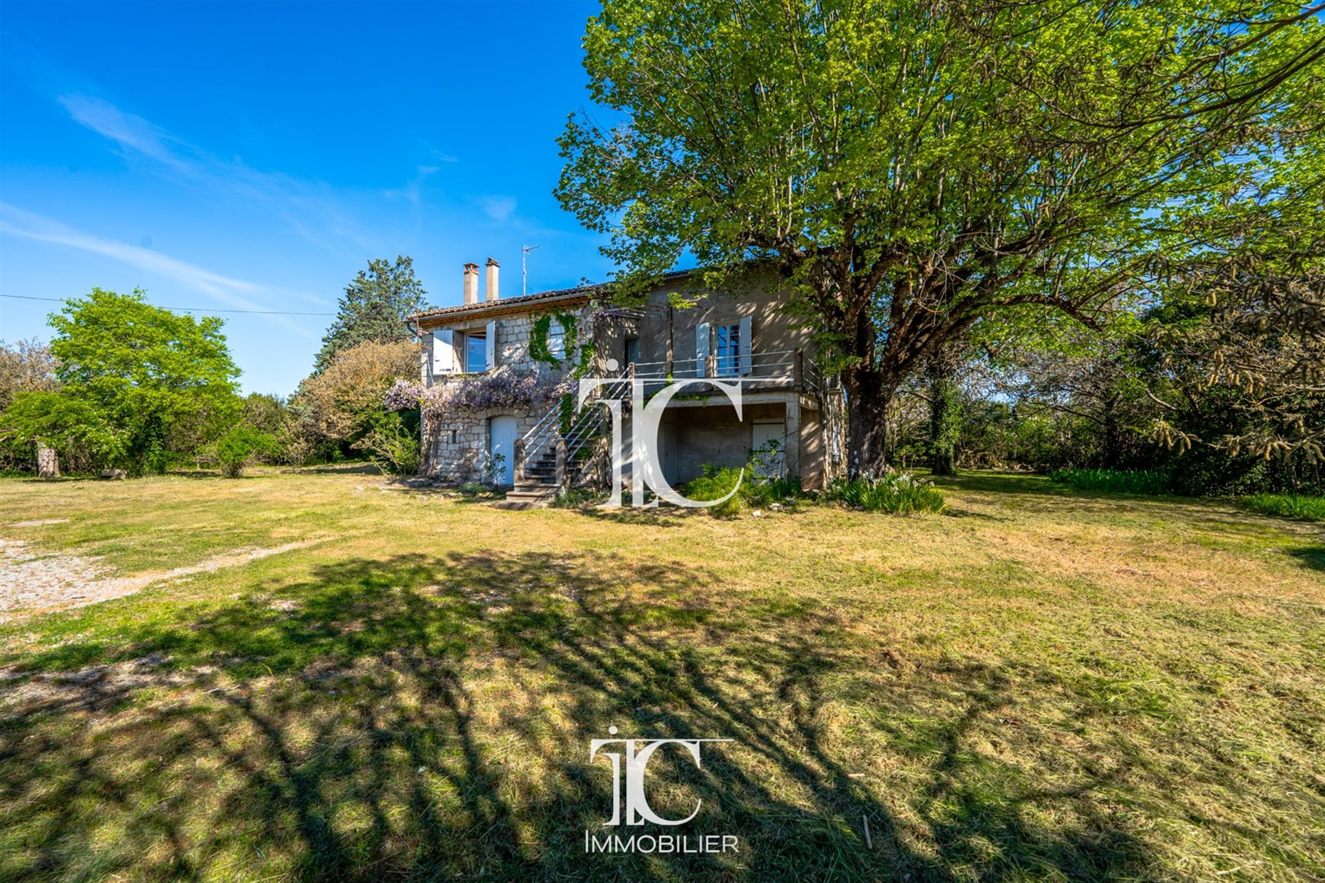 18Th Century Stone Farmhouse for Sale between Les Vans and Banne – 91 sqm living space on... - Plus