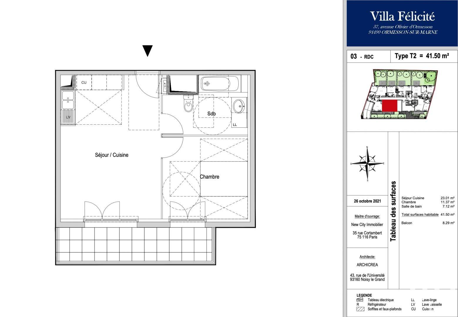 Appartement à vendre, 41m², Ormesson-sur-Marne
