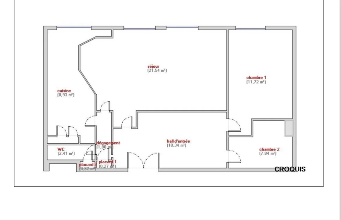Nice, 3 rooms apartment of 65sqm, opportunité